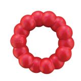 Kong Ring Medium Natural Rubber Dog Chew Toy Red