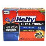 Hefty 33 Gallon Ultra Strong Trash Bags 90 Count