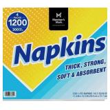 Everyday 1-Ply White Napkins 4 Pack
