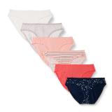 Amazon Essentials 6-Pack Bikini Underwear M Dots