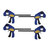 Irwin 1964758 Mini Bar Clamp 4 Pack 6-Inch Blue