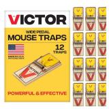 Victor Wide Pedal Mouse Traps 12-Pack Plastic