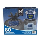 55 Gallon Trash Bags 80 Count Black