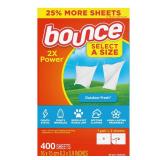 Bounce Outdoor Fresh Dryer Sheets 400ct