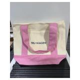 Tru Niagen Canvas Tote Bag Cream And Pink