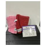 Turbie Twist Original Hair Towel Set Pink Red