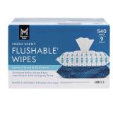Flushable Wipes Fresh Scent 540 Count