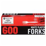 Daily Chef White Plastic Forks 600 Count