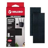 Velcro Heavy Duty Fasteners Black 4in x 2in 8 Sets