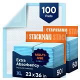 Stack Man 23x36 Disposable Incontinence Bed Pads