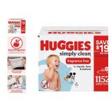 Huggies Simply Clean Unscented Baby Wipes 18pk