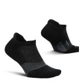 Feetures Merino 10 Max No Show Tab Socks Grey L