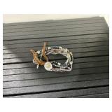 Multi-Strand Beaded Heart Button Wrap Bracelet