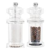 Cole Mason 605 Salt Pepper Mill Set 5.5 Clear