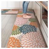 Collive Anti Fatigue Kitchen Mat 2pc Set Colorful