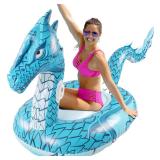 Monsoon Dragon Inflatable Pool Float Large Blue