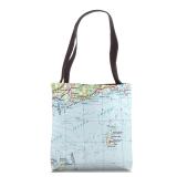 Rhode Island Oceanic Block Island Map Tote Bag...