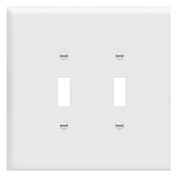 Enerlites Oversized Double Toggle Wall Plate White
