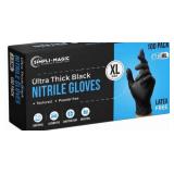 Simpli-Magic Black Nitrile Industrial Gloves 100ct