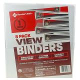 West 1-Inch View Binders 8 Pack
