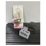 Gimme Fine Hair Claw Clips Set White and Brown