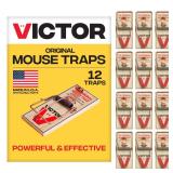 Victor Metal Pedal Mouse Traps 12-Pack