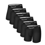 Hanes Mens Boxer Briefs Medium Black 6-Pack