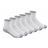 Dickies Dri-Tech Quarter Socks White Xxl 6 Pairs