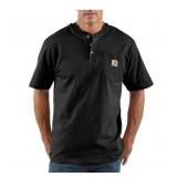 Carhartt K84 Loose Henley T-Shirt X-Large Black