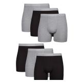 Hanes Large Boxer Briefs 6 Pack BlackGray