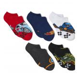Hot Wheels 5 Pack Boys Ankle Socks Red Size 6-8.5
