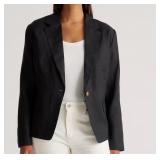 Express Ex012746 Linen Blend Blazer Black Small