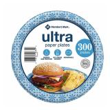 Ultra Paper Plates 8-12 Inch 300ct Blue