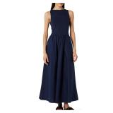 The Drop Dia Mixed Fabric Midi Tank Dress...