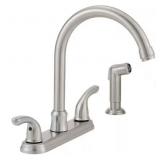 Glacier Bay Double Handle Kitchen Faucet Stainless