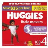 Huggies Little Movers Diapers Size 4 168ct