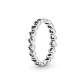 Pandora Band Of Hearts Sterling Silver Ring...