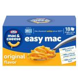 Kraft Mac Cheese Original 18 Pouch Pack