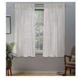 Exclusive Home Linen Look Sheer Curtains 63in 2pk