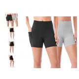 Womens Core Colors Bike Shorts Size L 2pk