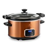 Toastmaster 4-Quart Digital Slow Cooker Copper
