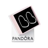 Pandora Asymmetrical Heart Hoop Earrings Small