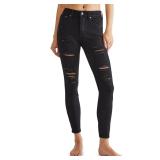 Aeropostale High Waisted Jegging Jeans Black 2...