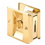 Prime-Line N 6771 Pocket Door Privacy Lock Brass