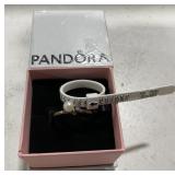 Pandora Timeless Duo Pearl Ring Size 9