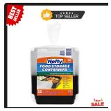 Hefty Two Compartment Food Containers 32oz 50ct