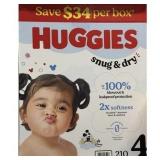 Huggies Snug Dry Diapers Size 4 210ct