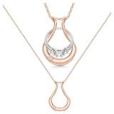 Emily C Rose Gold Ring Holder Pendant Necklace