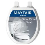 Mayfair Slow Close Round Toilet Seat White