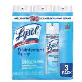 Lysol Disinfectant Spray Crisp Linen 19oz 3pk